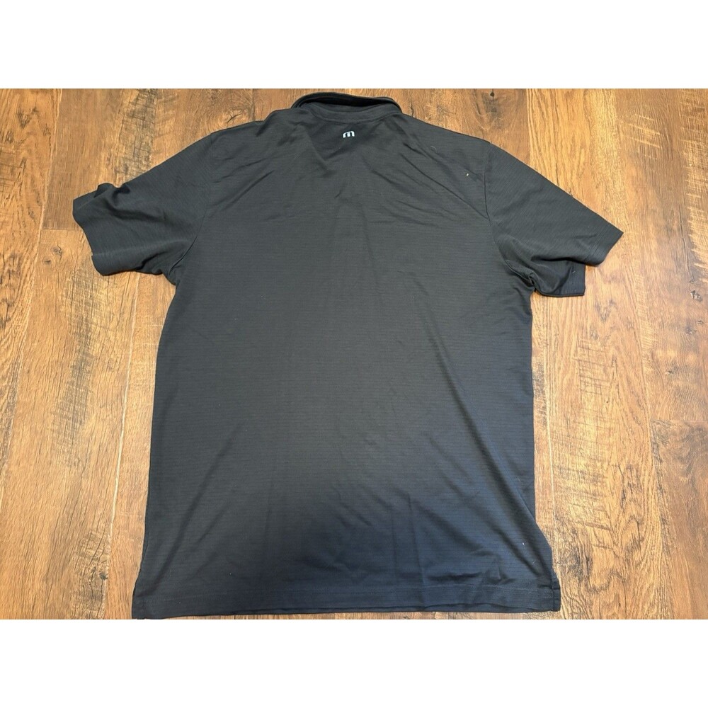 Travis Mathew Short Sleeve Striped Polo Golf Shirt - Black - XL - Picture 6 of 7